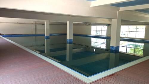 湖北襄阳创一教育培训学校钢结构拆装式泳池工程
